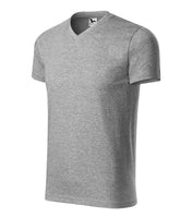 Heavy V-neck - dark gray melange