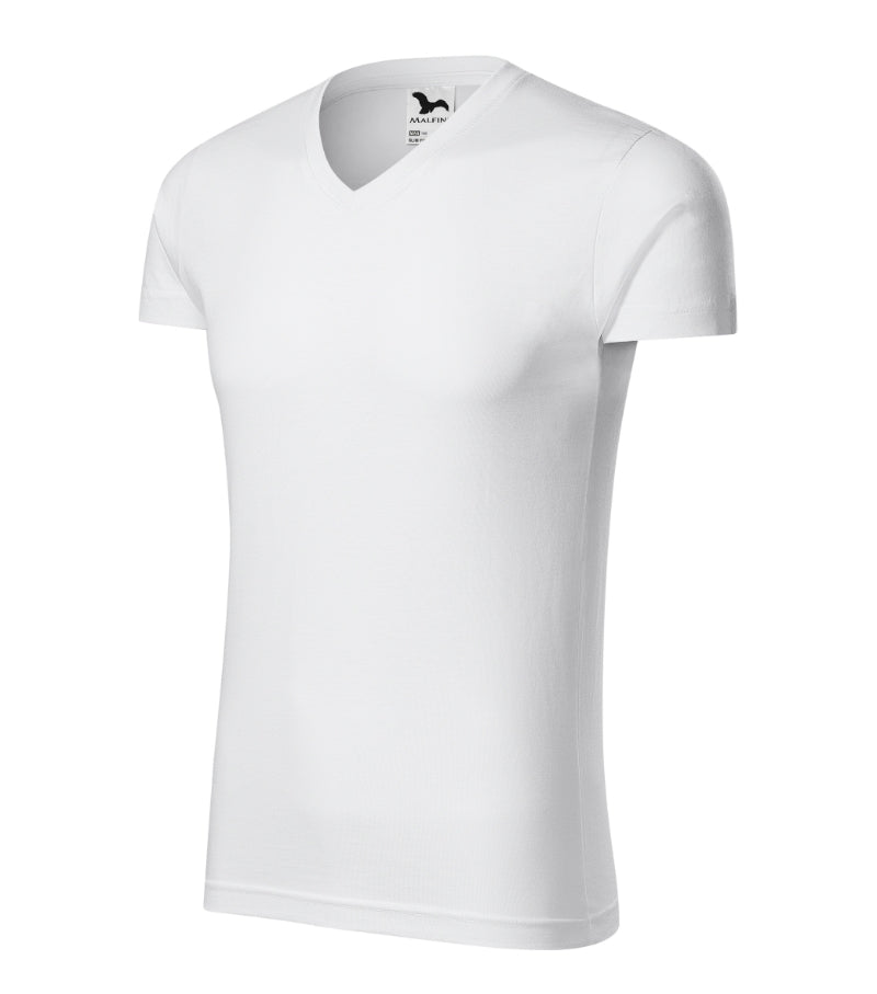 Slim Fit V-neck - white