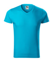 Slim Fit V-neck - blue atoll