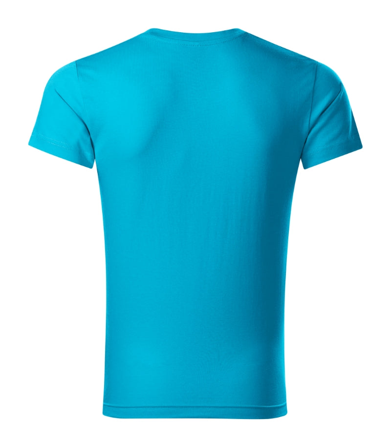 Slim Fit V-neck - blue atoll