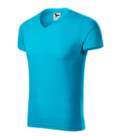 Slim Fit V-neck - blue atoll