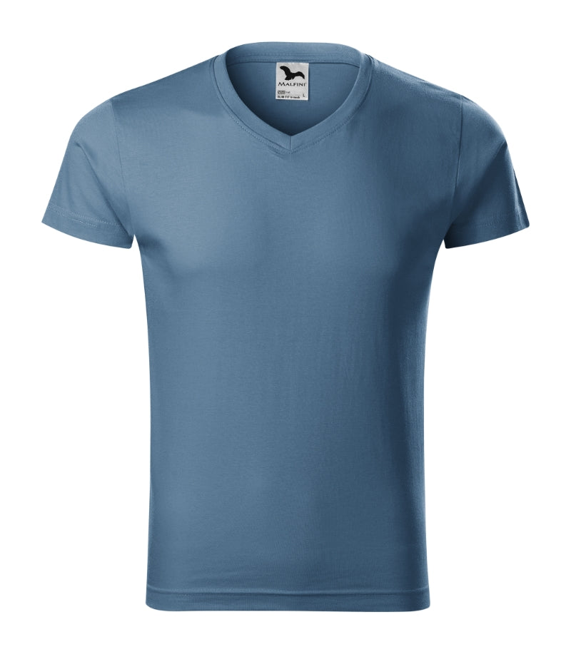 Slim Fit V-neck - denim