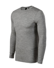Merino Rise LS - dark gray melange