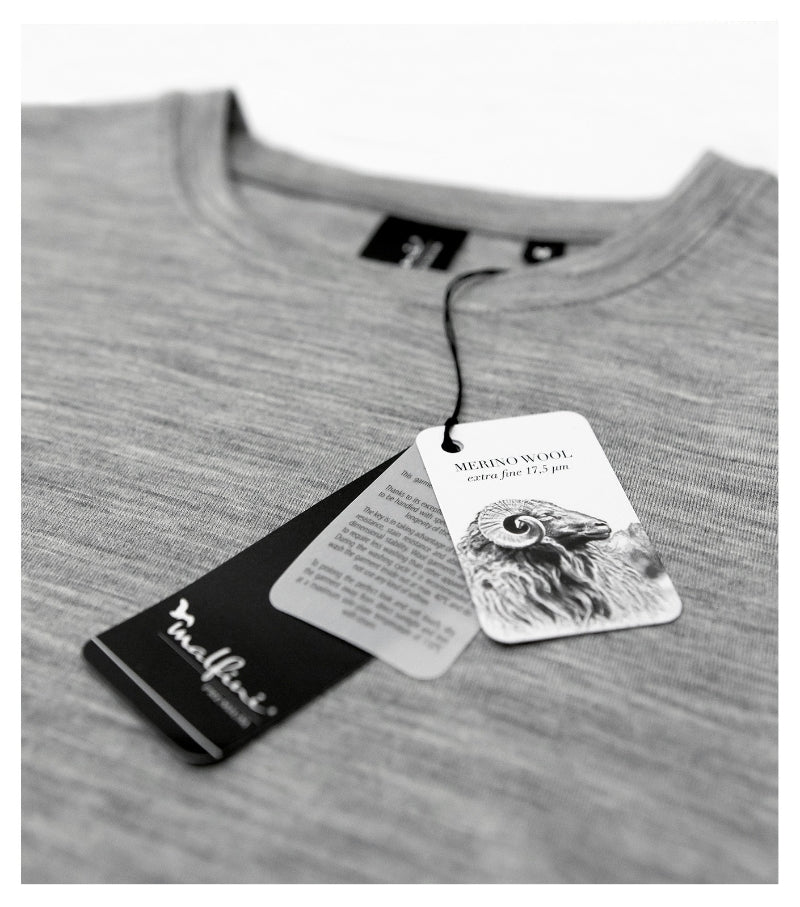Merino Rise LS - dark gray melange