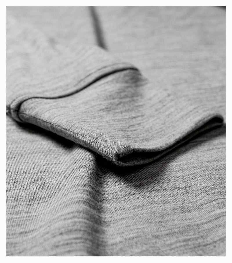 Merino Rise LS - dark gray melange