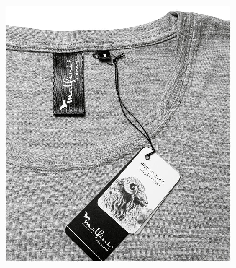 Merino Rise LS - dark gray melange