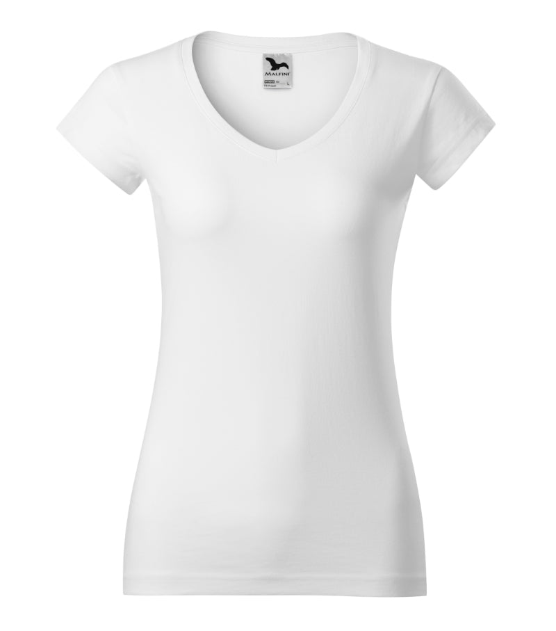 Fit V-neck - white