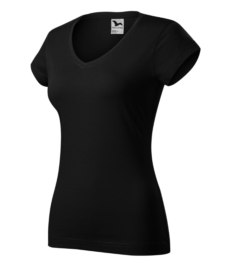 Fit V-neck - black