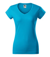 Fit V-neck - blue atoll