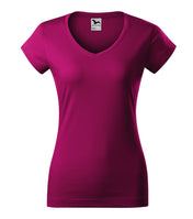 Fit V-neck - fuchsia red