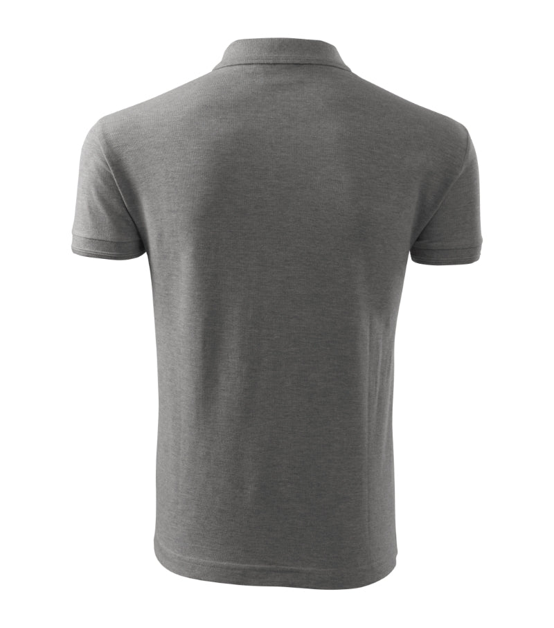 Pique Polo - dark gray melange