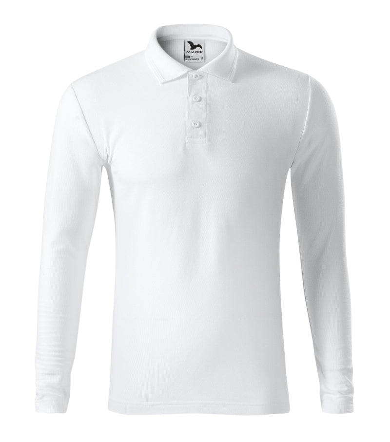 Pique Polo LS - white