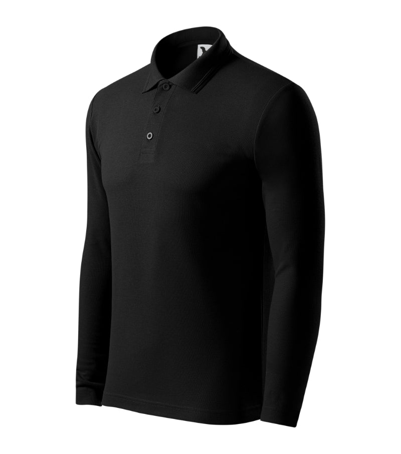 Pique Polo LS - black