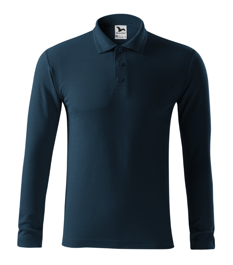 Pique Polo LS - navy blue