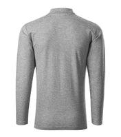 Pique Polo LS - dark gray melange