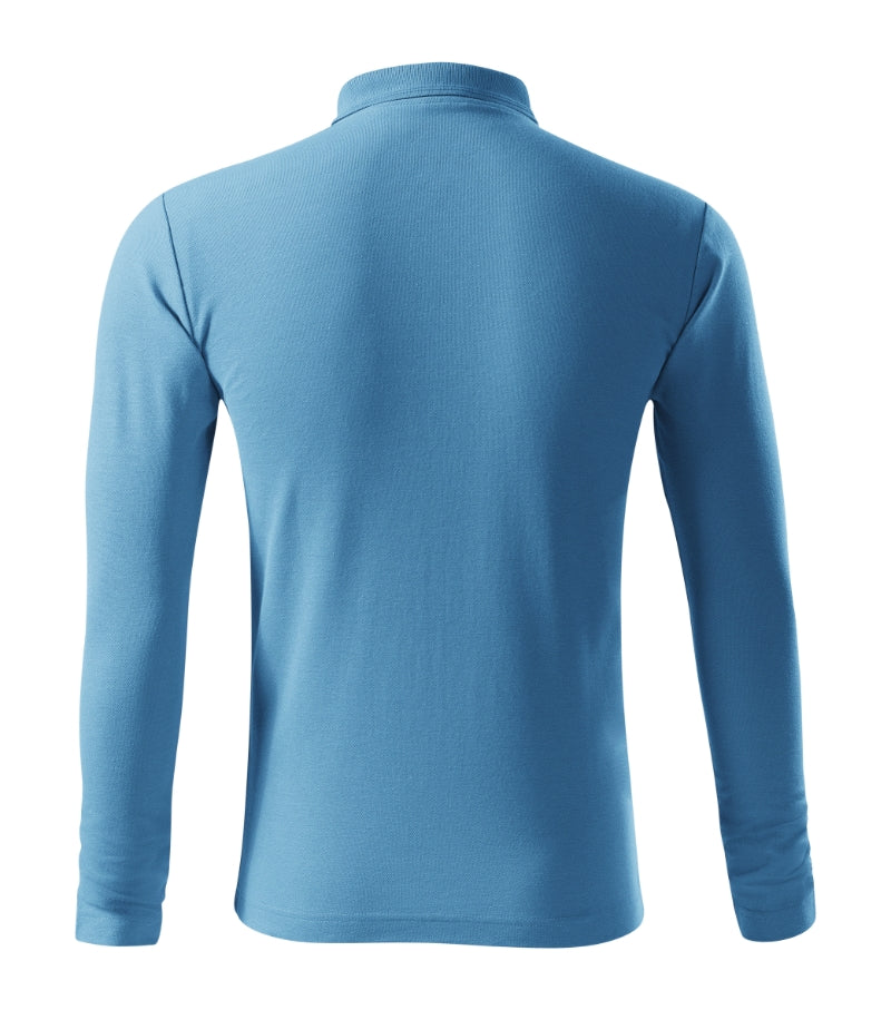 Pique Polo LS - azure blue