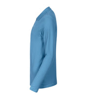 Pique Polo LS - azure blue