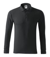Pique Polo LS - ebony gray