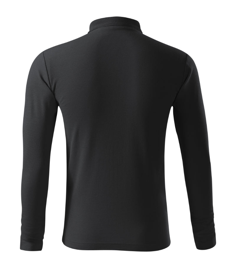 Pique Polo LS - ebony gray
