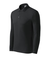 Pique Polo LS - ebony gray