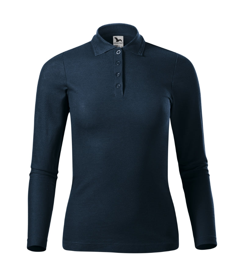 Pique Polo LS - navy blue