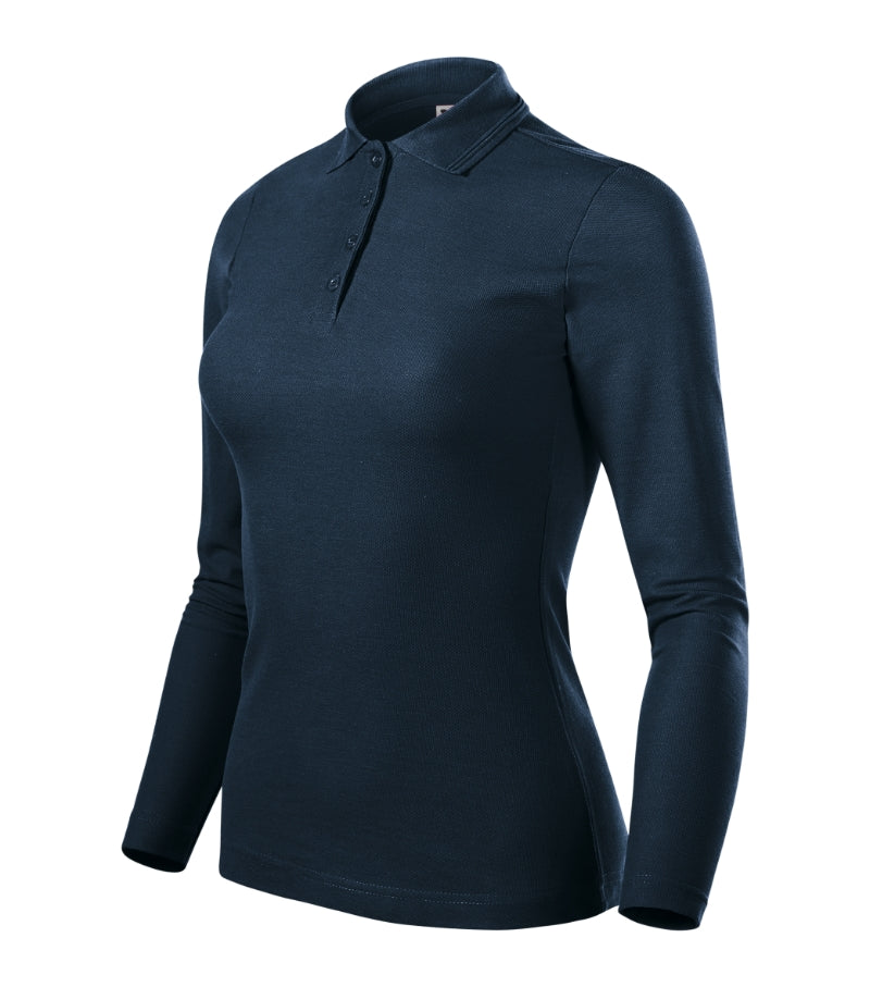Pique Polo LS - navy blue