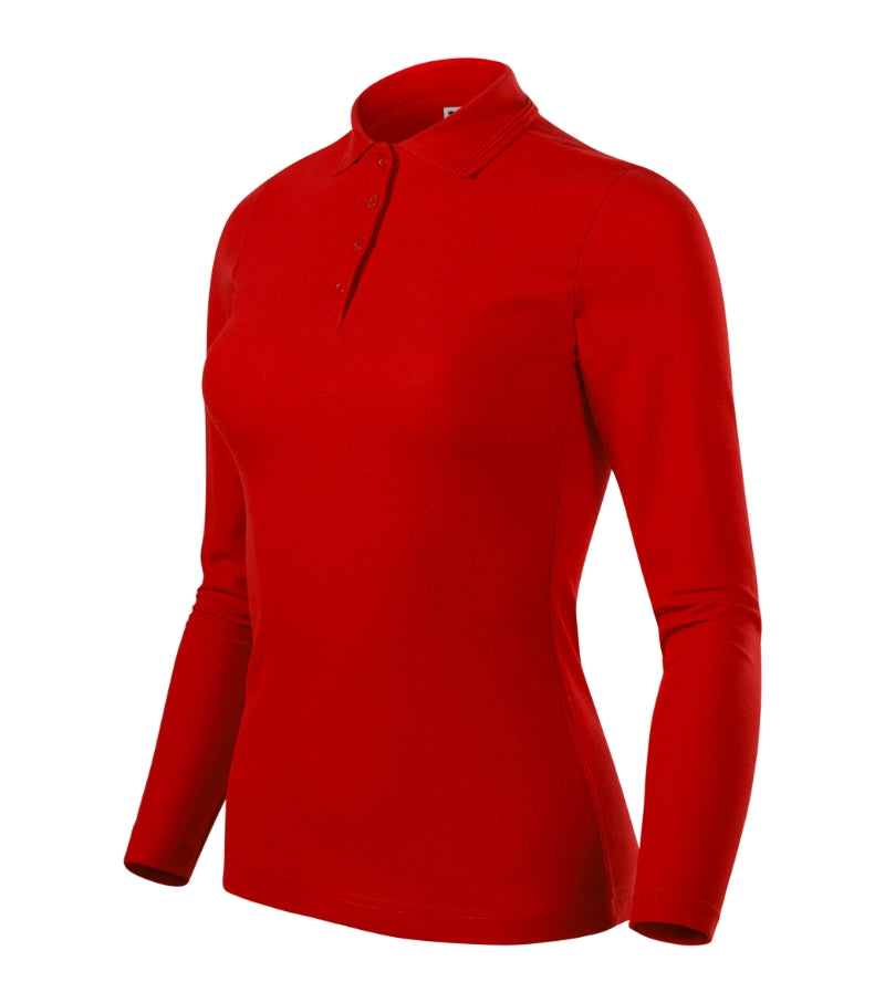 Pique Polo LS - red