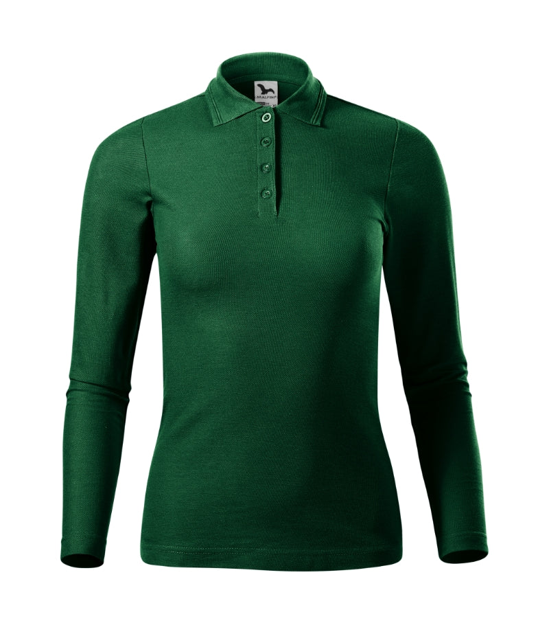 Pique Polo LS - dark green