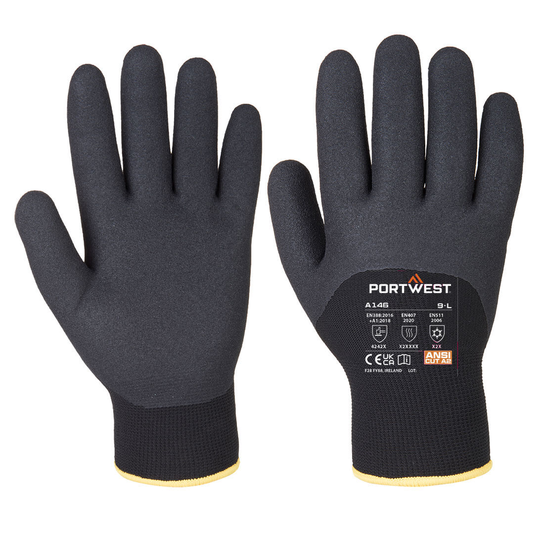 Cold 15 Nitrile Sandy 3/4 Dipped Glove - BKRR