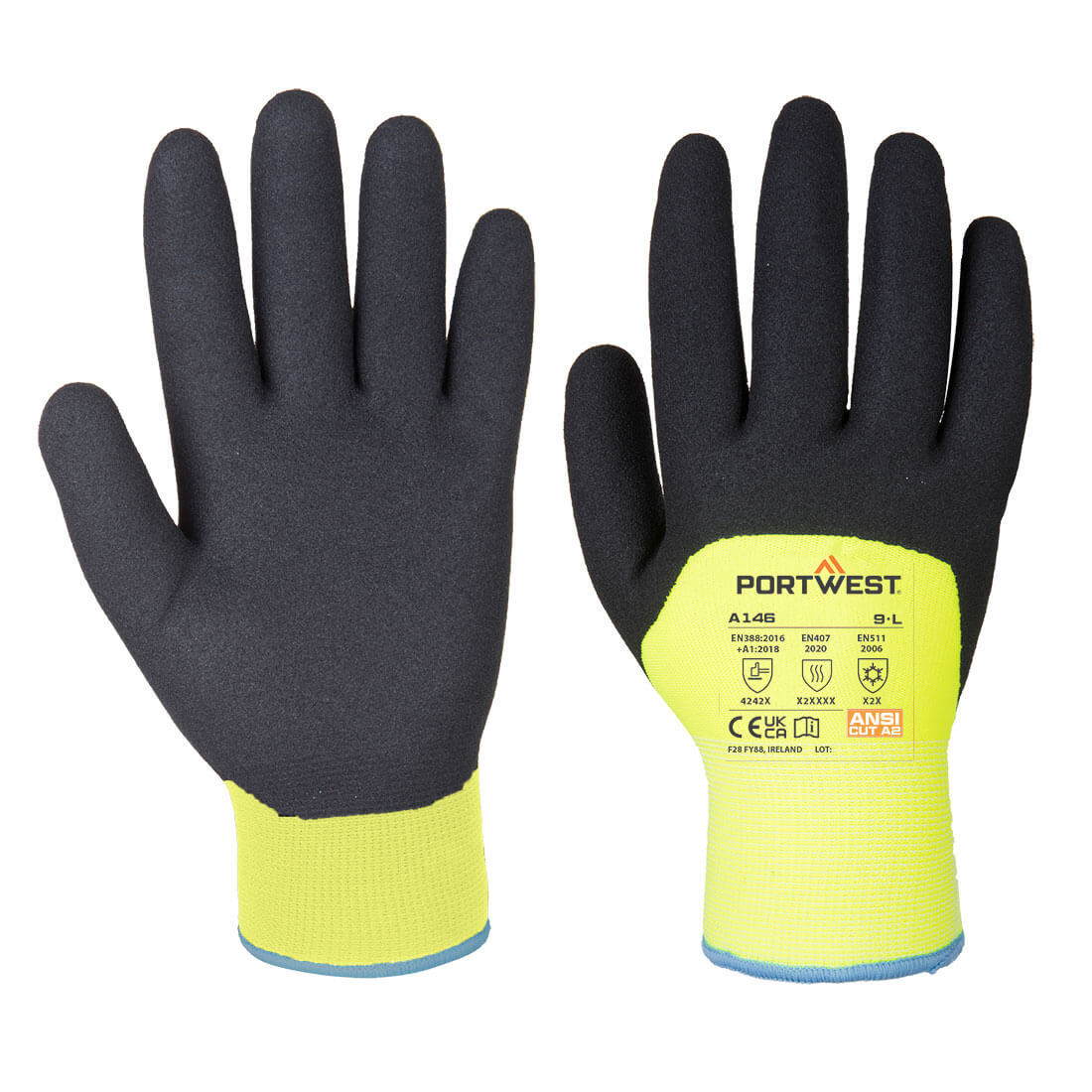 Cold 15 Nitrile Sandy 3/4 Dipped Glove - YERR