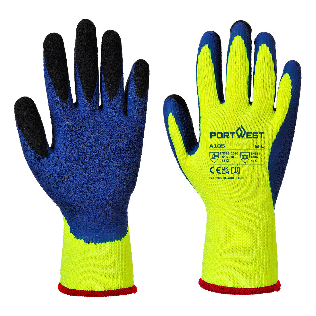 Cold 7 Latex Crinkle Finger Dipped Glove - Y4RR