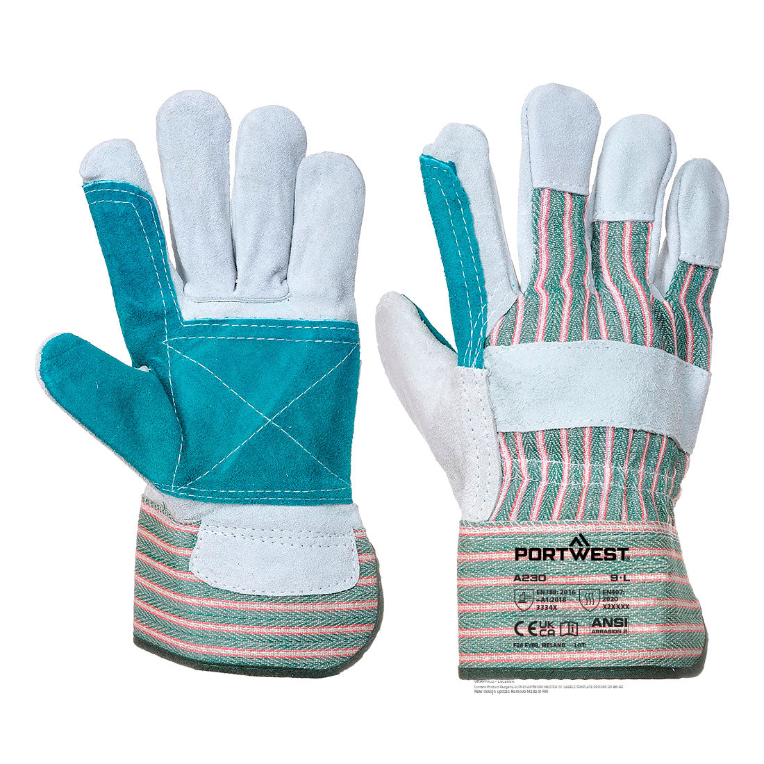 Leather Rigger 365 Cow Split Reinforced Palm Glove - GRRR