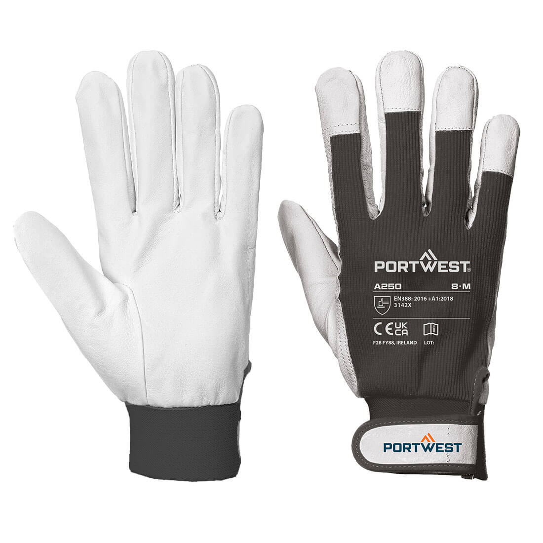 Leather 110 Grain Palm Mechanical Glove - BKRR