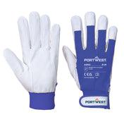 Leather 110 Grain Palm Mechanical Glove - BLU