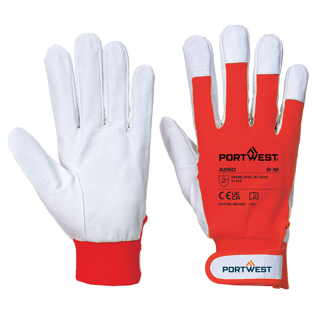 Leather 110 Grain Palm Mechanical Glove - RERR