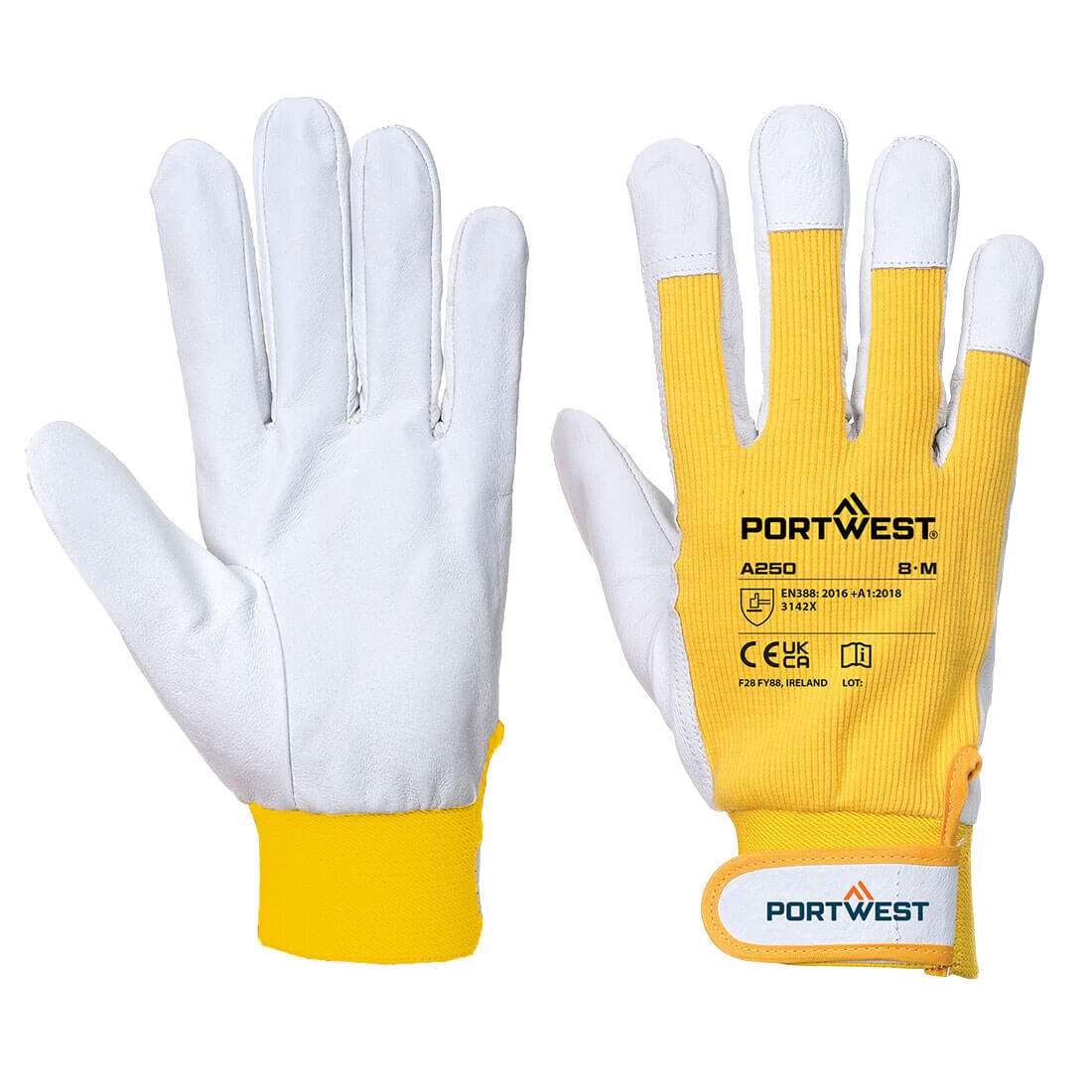 Leather 110 Grain Palm Mechanical Glove - YERR