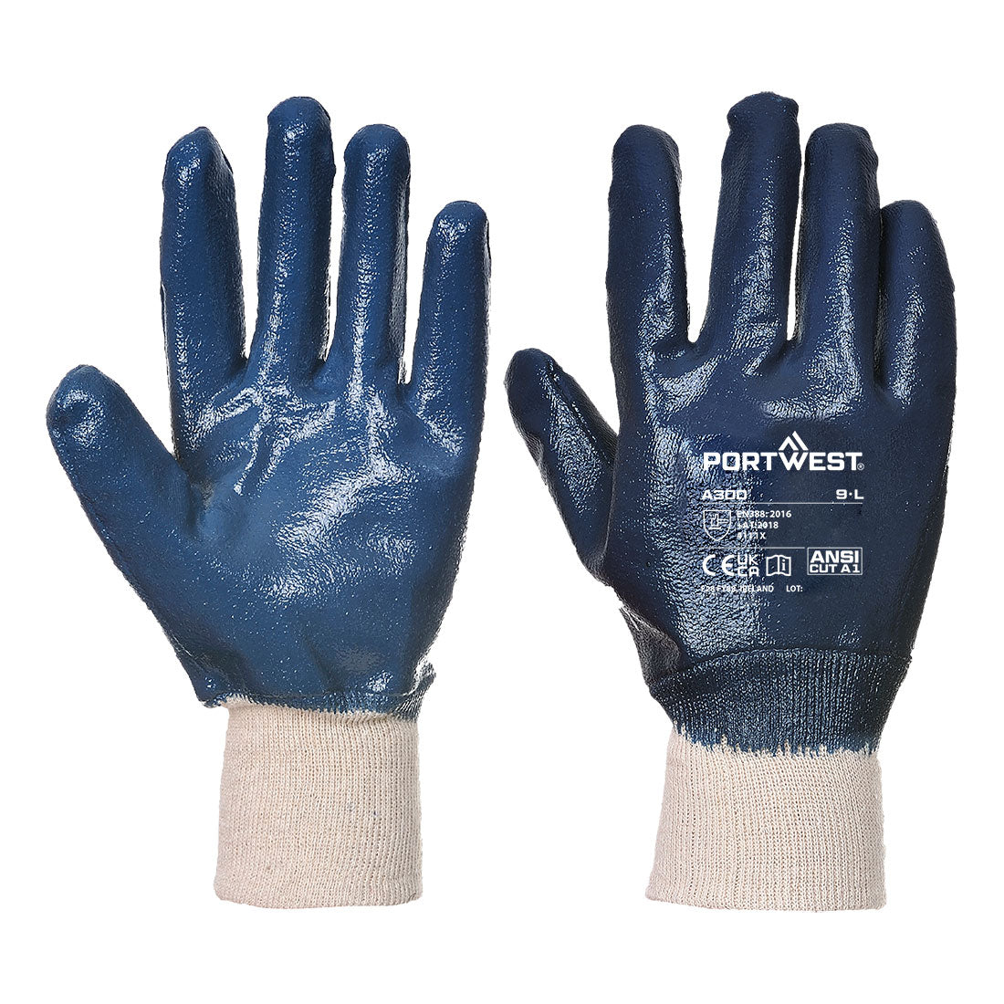 Grip 12 Nitrile Full Dipped Knitwrist Glove - NARR