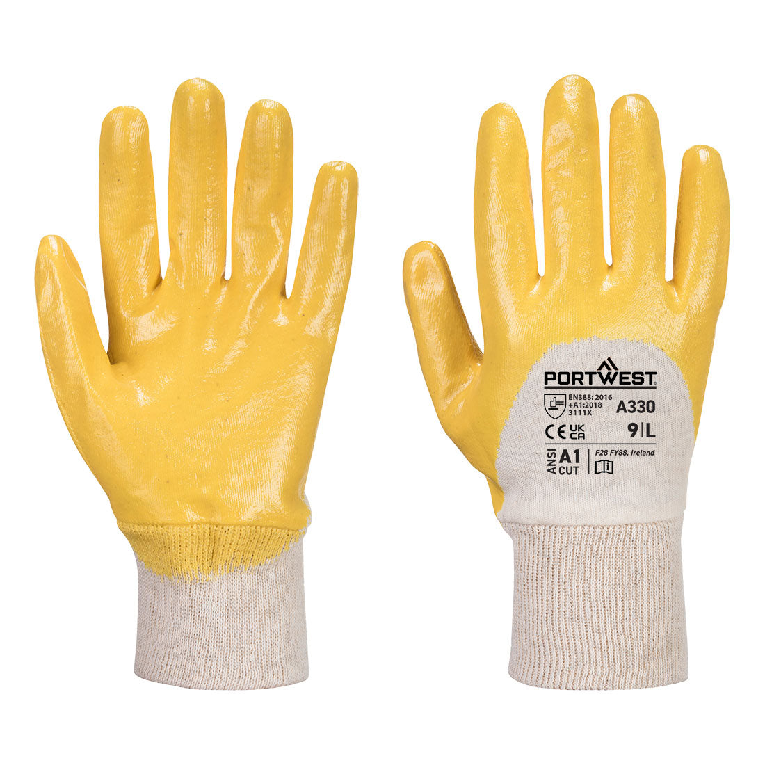 Grip 12 Nitrile Light Knitwrist Glove - YERR