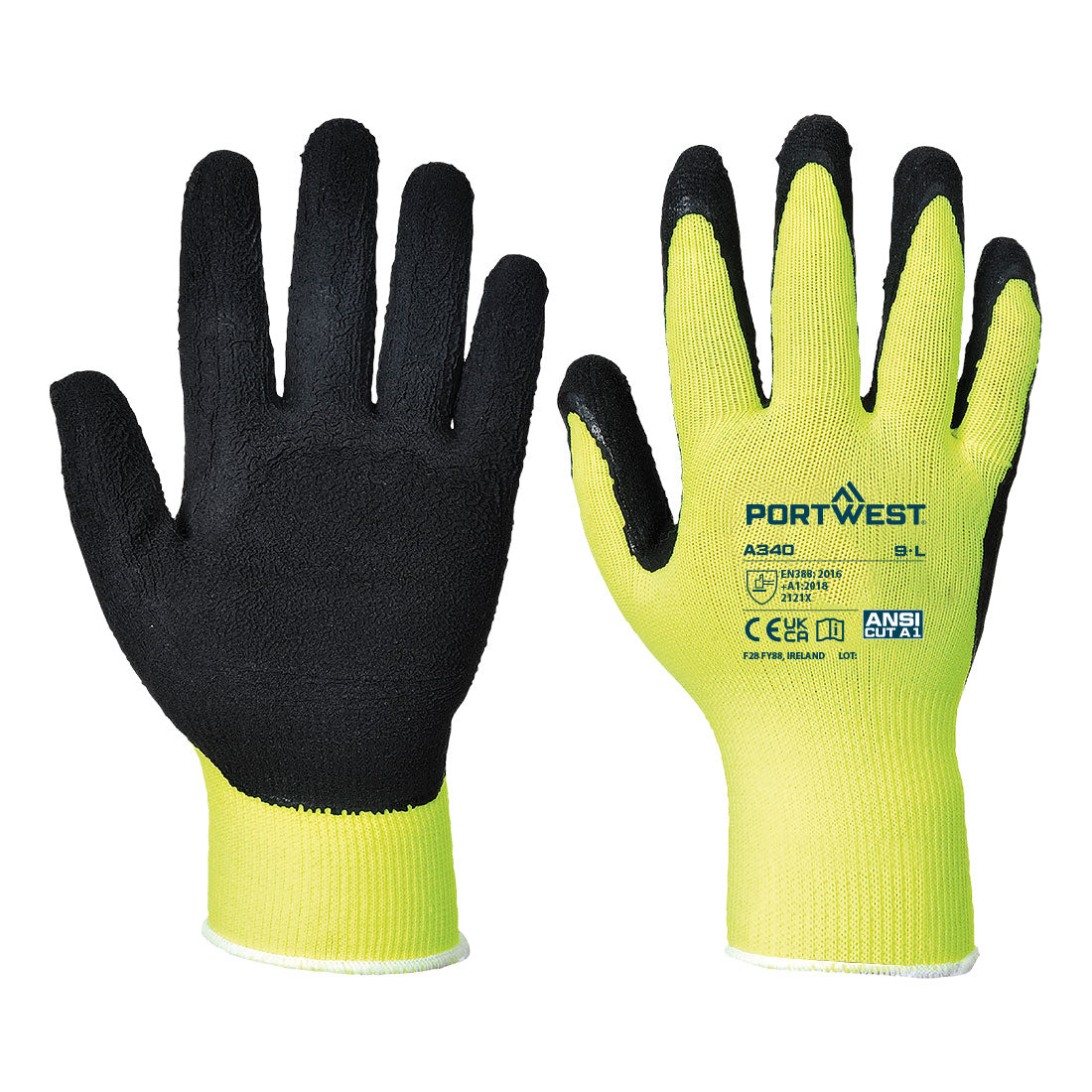 Grip 13 Latex Foam Hi-Vis Glove - YERR