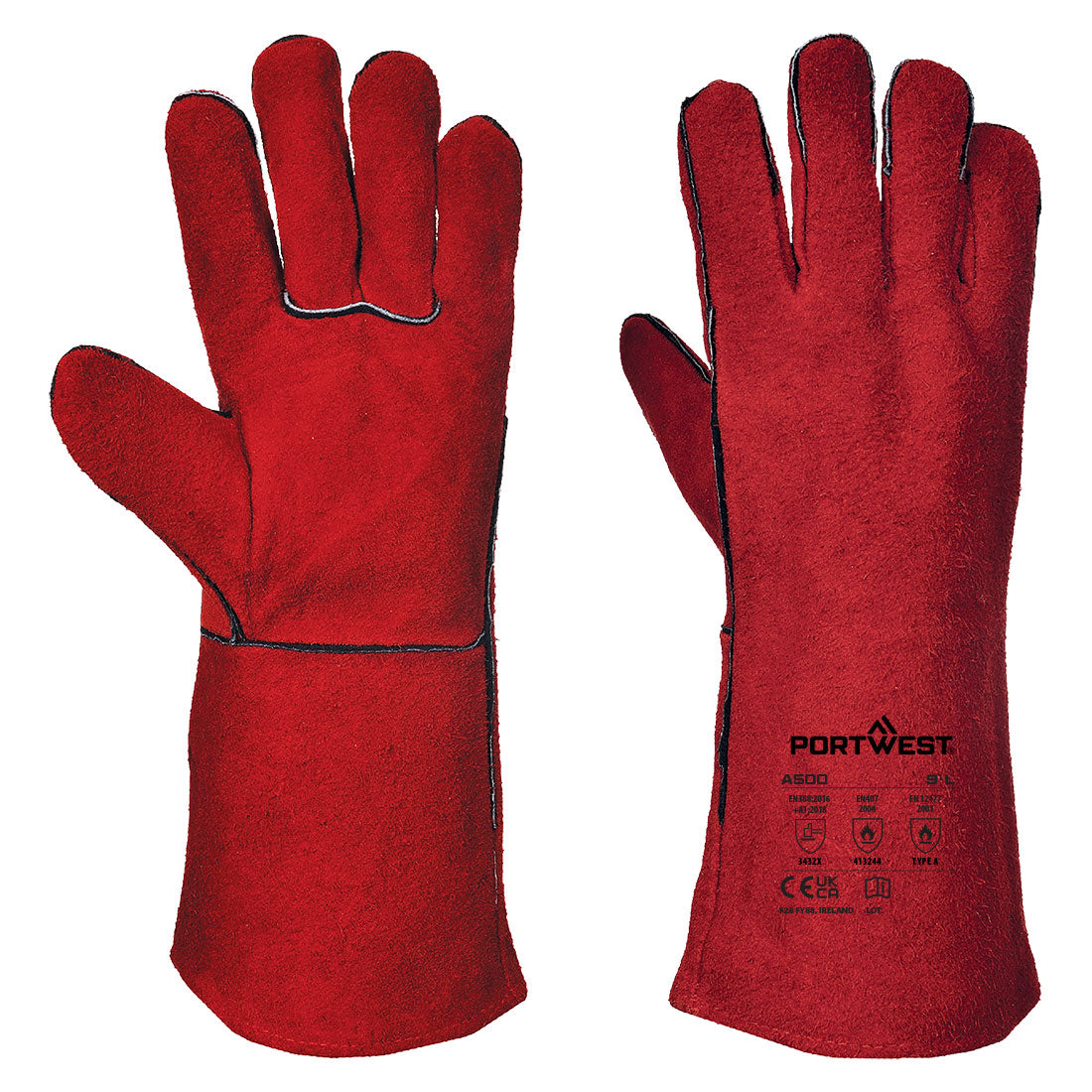 Welders 210 Split Leather Red Gauntlet - RERR