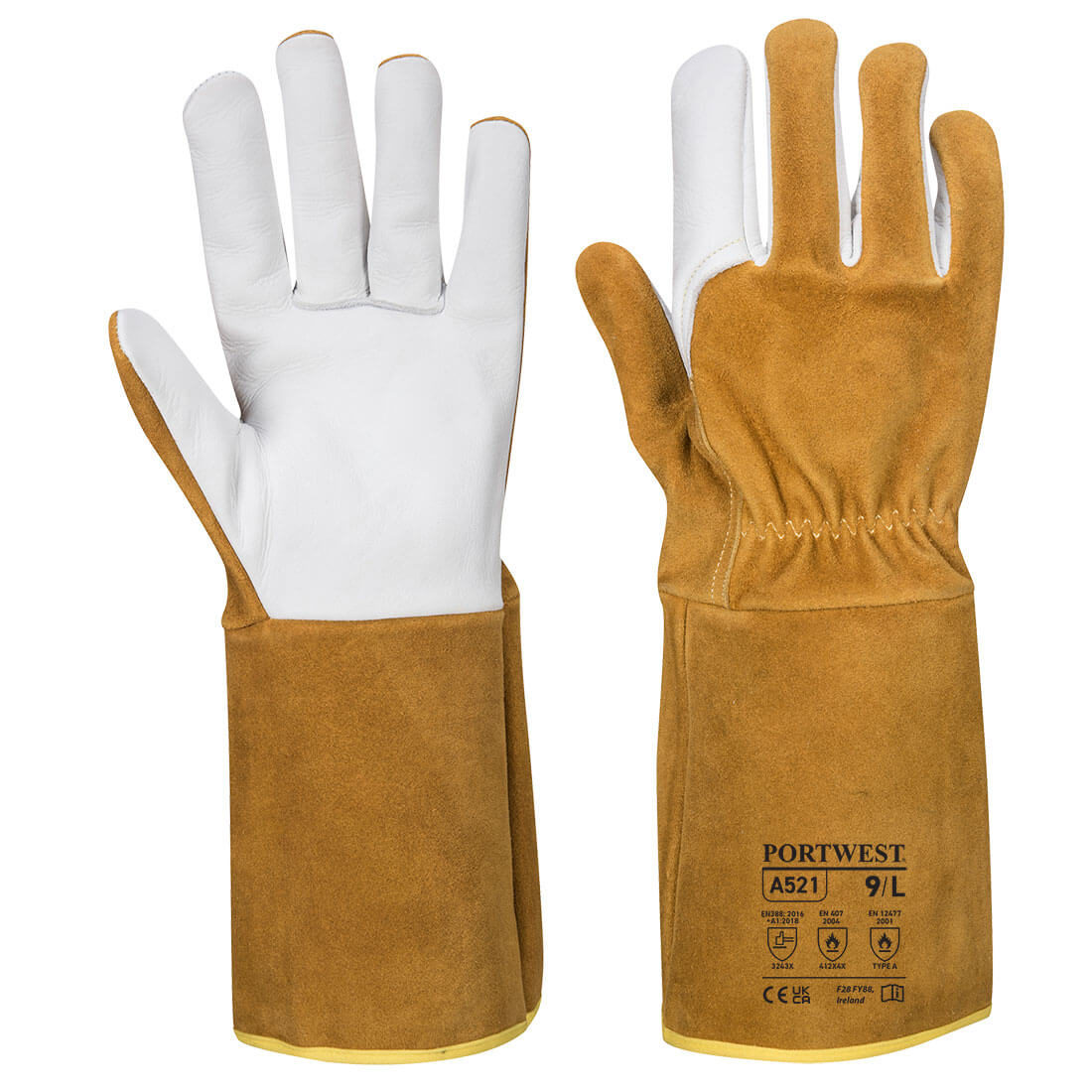 TIG Welders 220 Grain Leather Gauntlet - BRRR