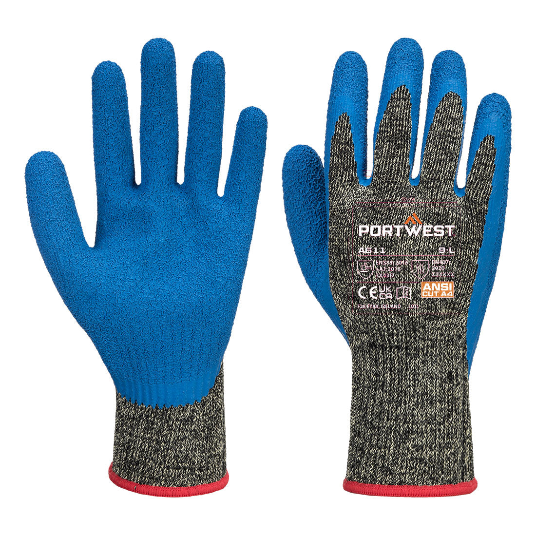 Cut D10 Latex Aramid Glove - K4RR