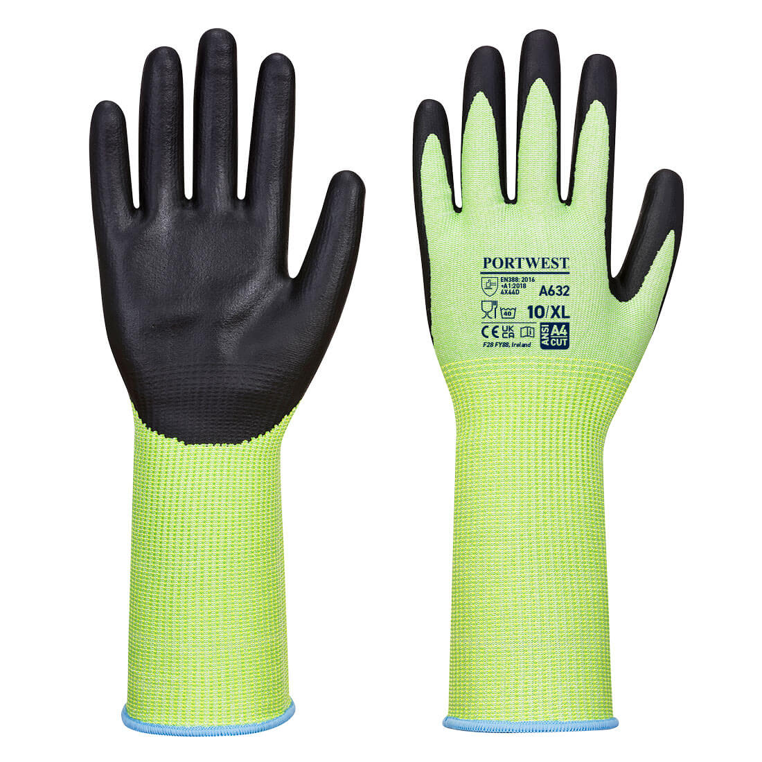 Cut D13 Nitrile Green Long Cuff Glove - E8RR