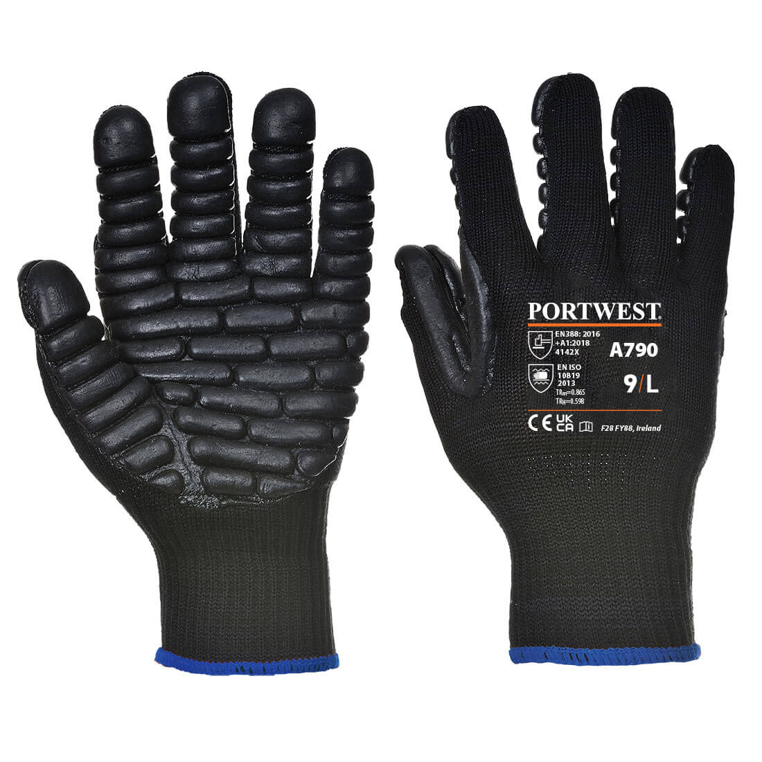 Anti-Vibration 10 Rubber Chloroprene Glove - BKRR