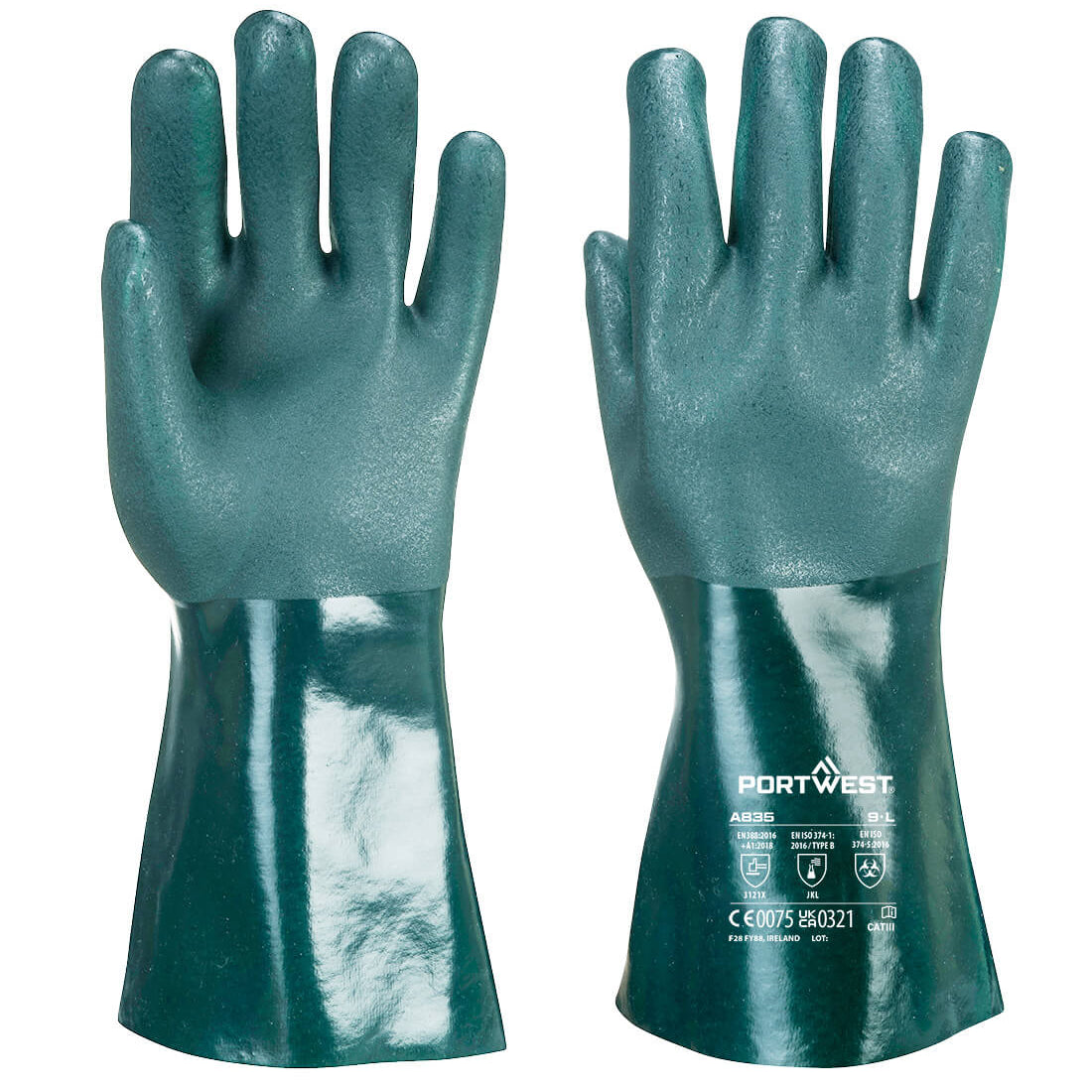 Chem 350 PVC Double Dipped Gauntlet - GNRR