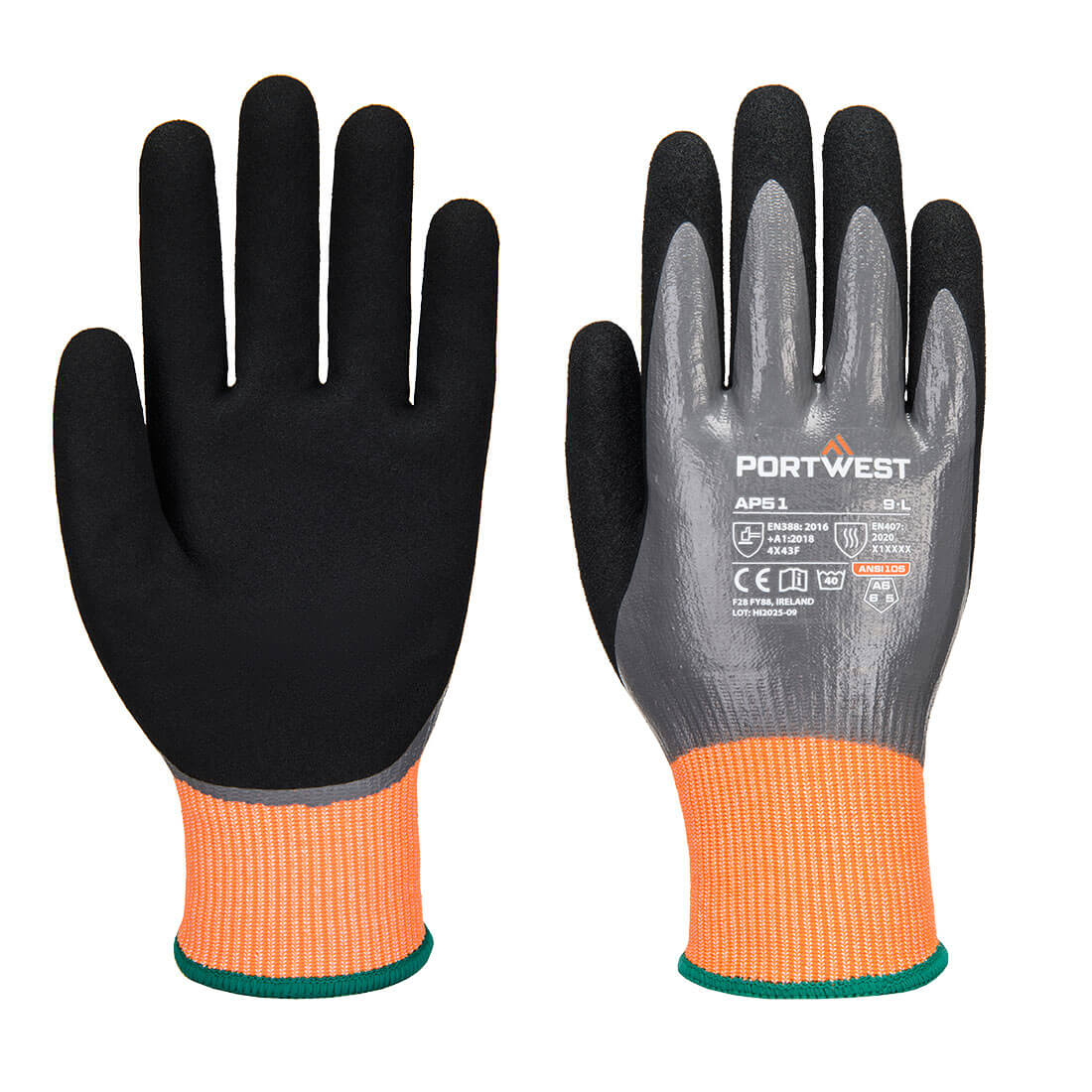 Cut F15 Nitrile Aqua Glove - G8RR