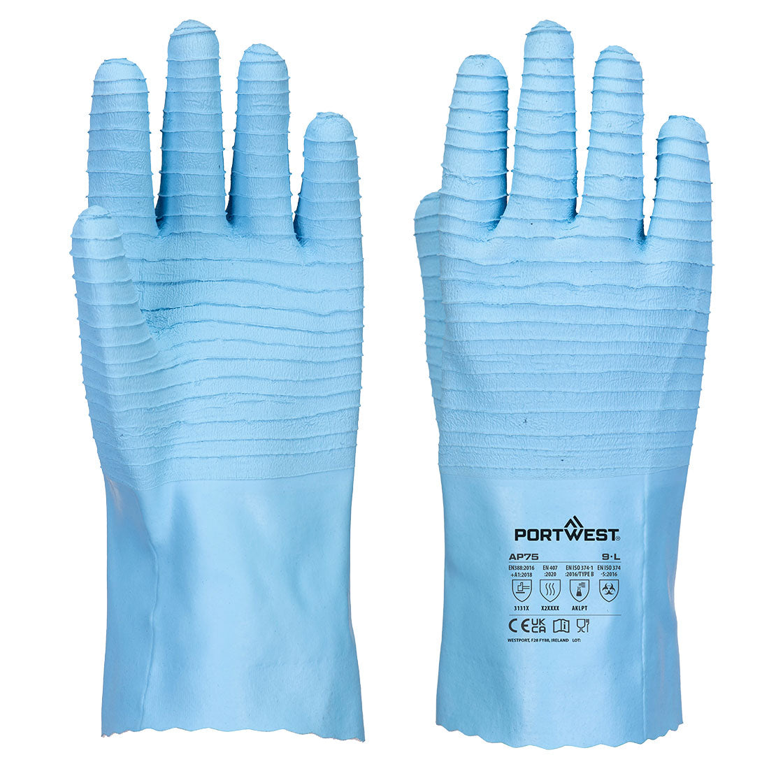 FD Chemical B Latex Gauntlet - BLU