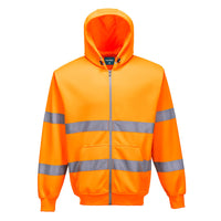 Hi-Vis Polycotton Zipped Hoodie | B305