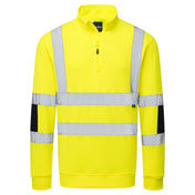 Hi-Vis Knitted Half Zip Sweatshirt - YERR