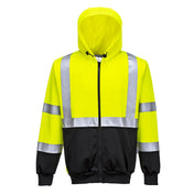 Hi-Vis Contrast Zipped Hoodie - YBRR